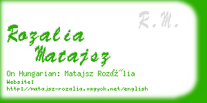 rozalia matajsz business card